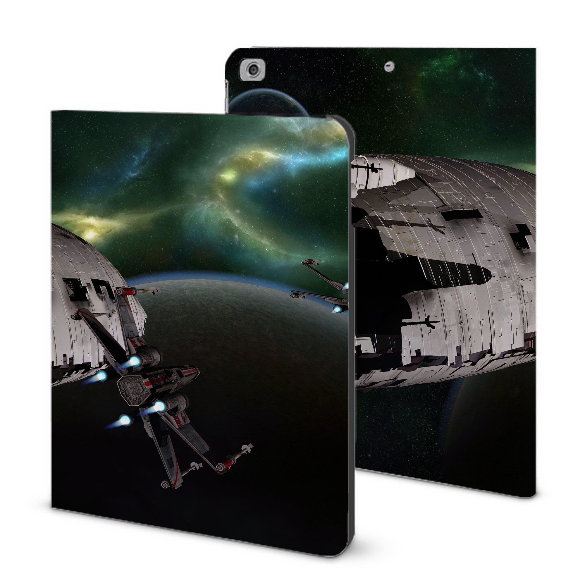 （画像用） スター・ウォーズ Star Wars IPad ケース ブック型 PUレザー TPU 耐衝撃 軽量 薄型 ペン収納なし 全面保護 IPad 各モデル対応